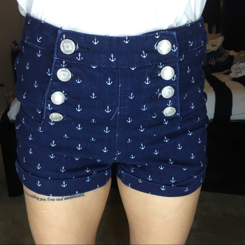 Sailor inspired anchor shorts